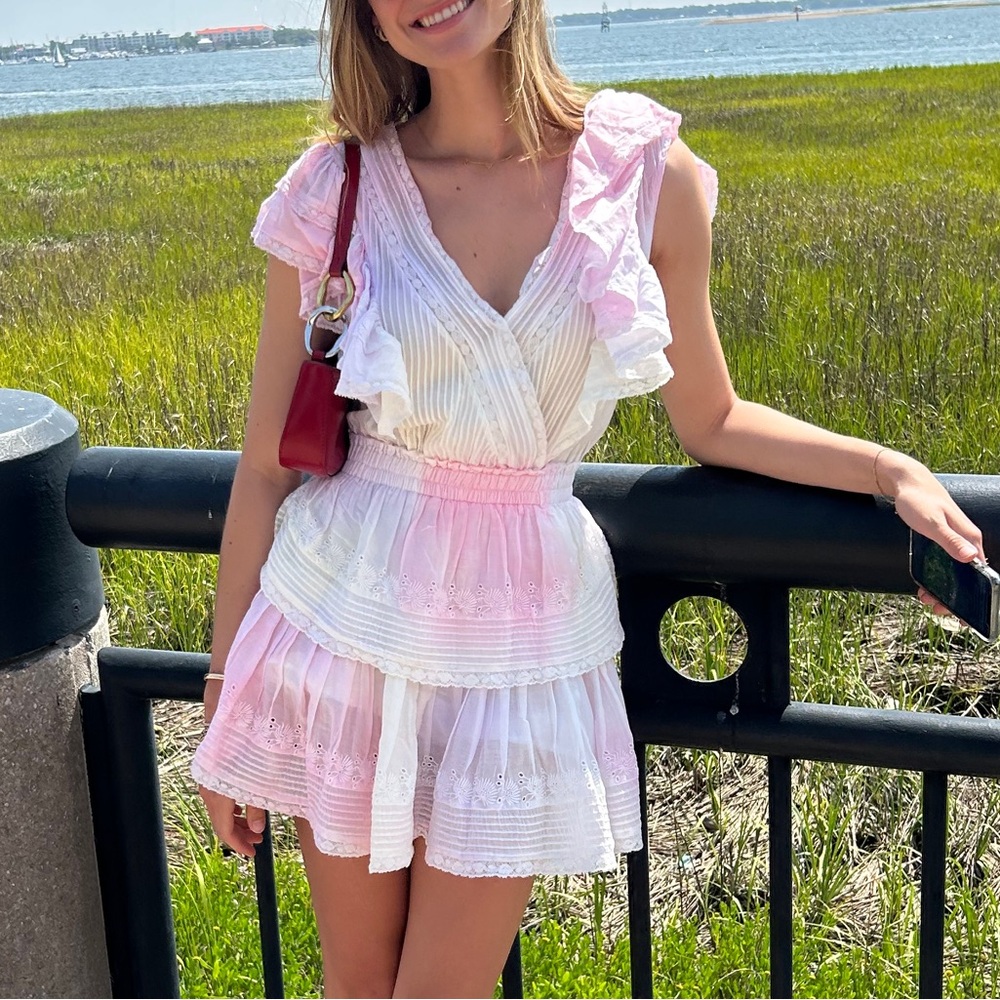 Loveshackfancy Gwen dress in rainbow